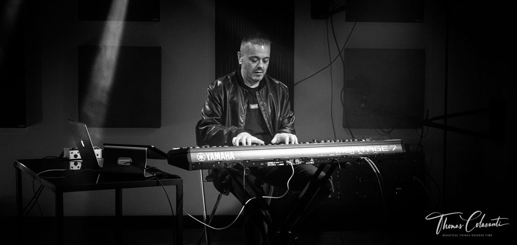 Portrait of Manuele Montesanti, pianist and keyboardist